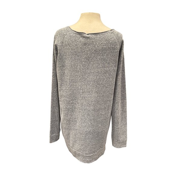 New York Yankees Womens Gray Pullover Sweatshirt Large Majestic Fan Fashion Long - Picture 3 of 11